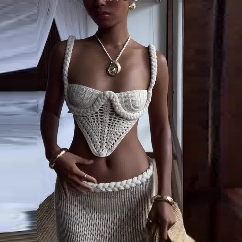 Crop Top & Low Waist Skirt Set